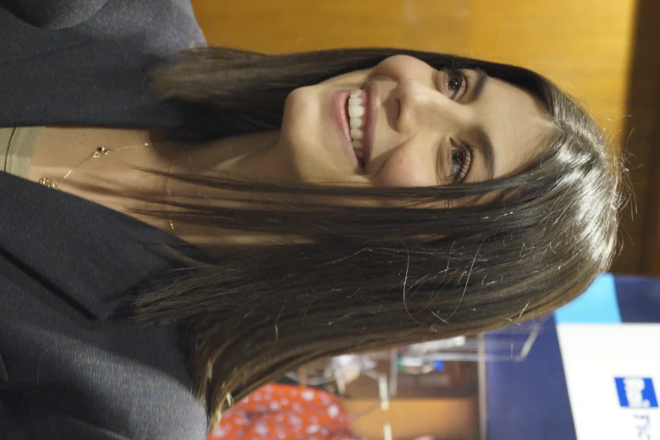 Alessandra Mastronardi durante la conferenza stampa de L'Allieva. Foto Alfc ita, fonte Wikimedia Commons, licenza CC BY SA 4.0.