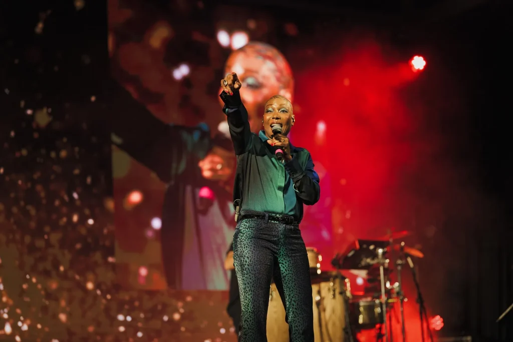 Amii Stewart durante un concerto