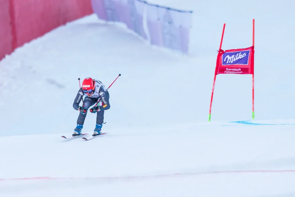 Federica Brignone in gara a Garmisch Partenkirchen