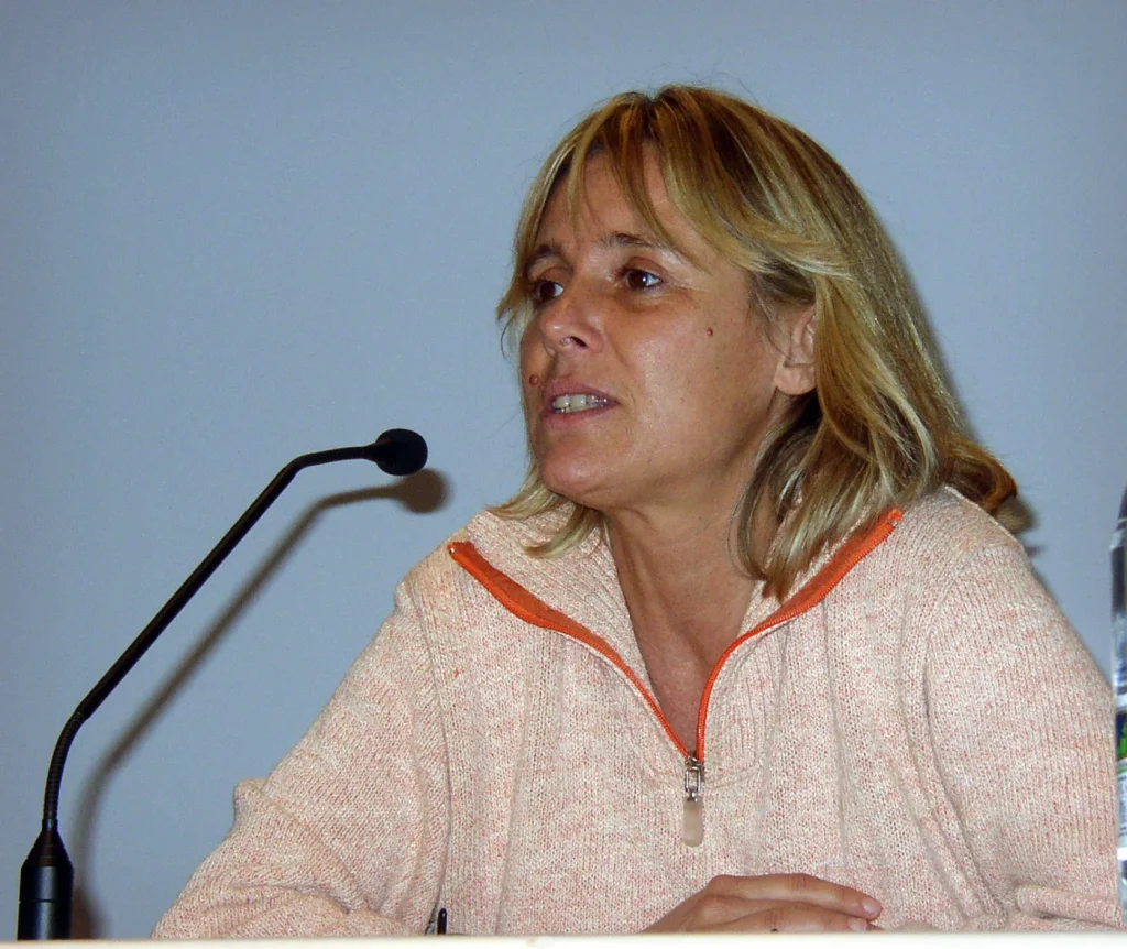 Federica Sciarelli durante un incontro pubblico