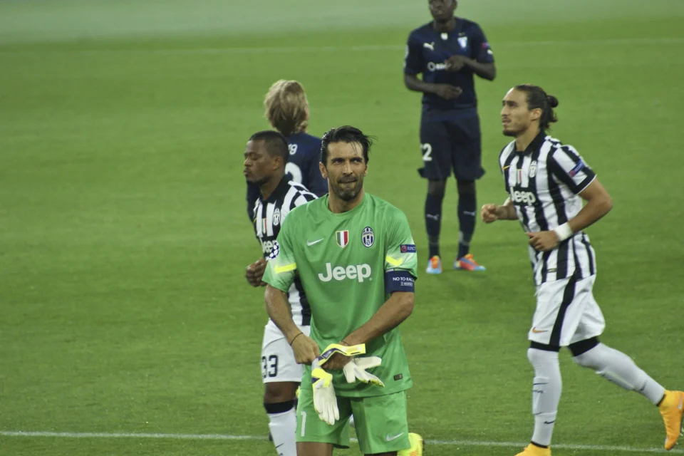 Gianluigi Buffon con la Juventus contro il Malmö nel 2014. Foto: Leandro Ceruti, Wikimedia Commons, CC BY SA 2.0.