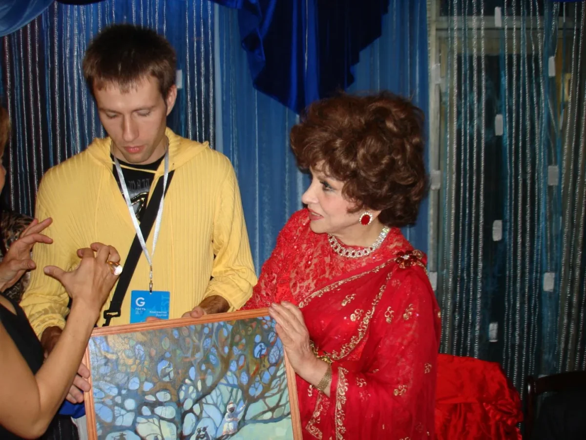 Gina Lollobrigida a un festival cinematografico