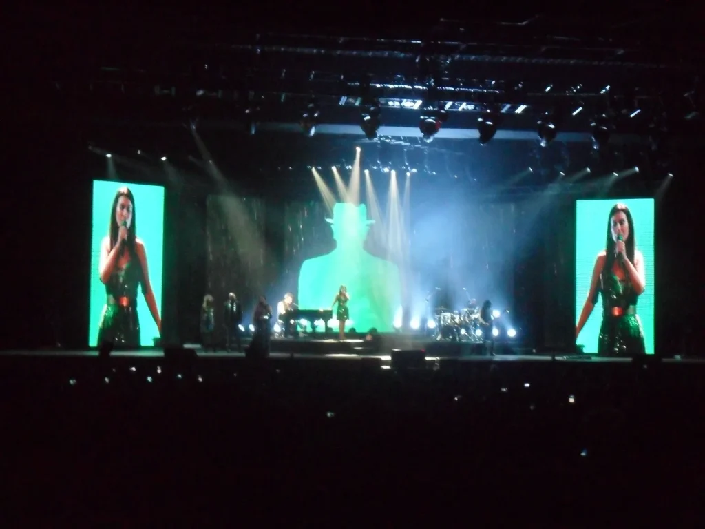 Laura Pausini durante un concerto a Rio de Janeiro