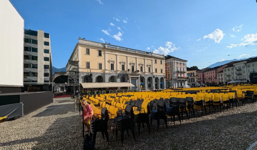 Piazza Grande allestita per il Locarno Film Festival