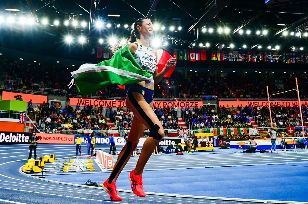 Nadia Battocletti in gara ai Mondiali indoor di Toruń 2026