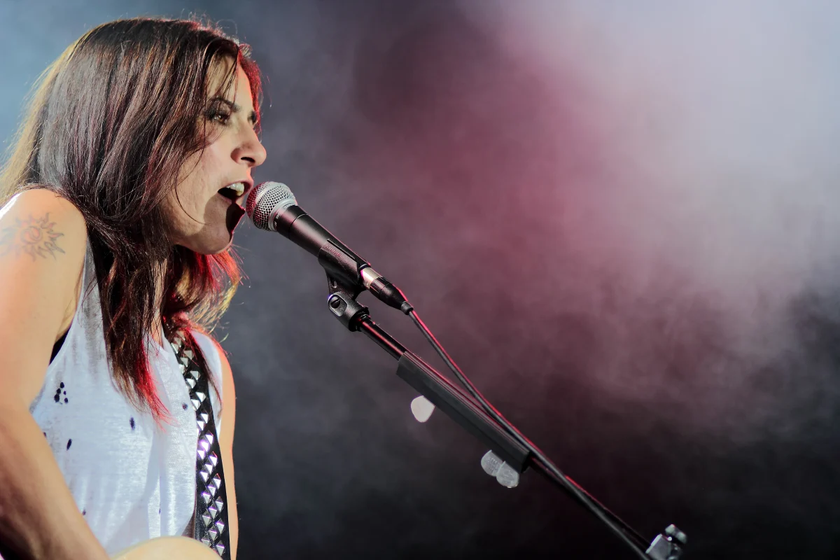 Paola Turci durante un'esibizione a Roma nel 2015