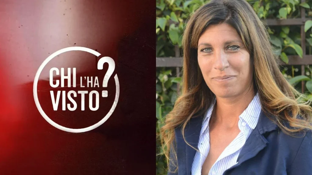 Raffaella Griggi accanto al logo di Chi l'ha visto?
